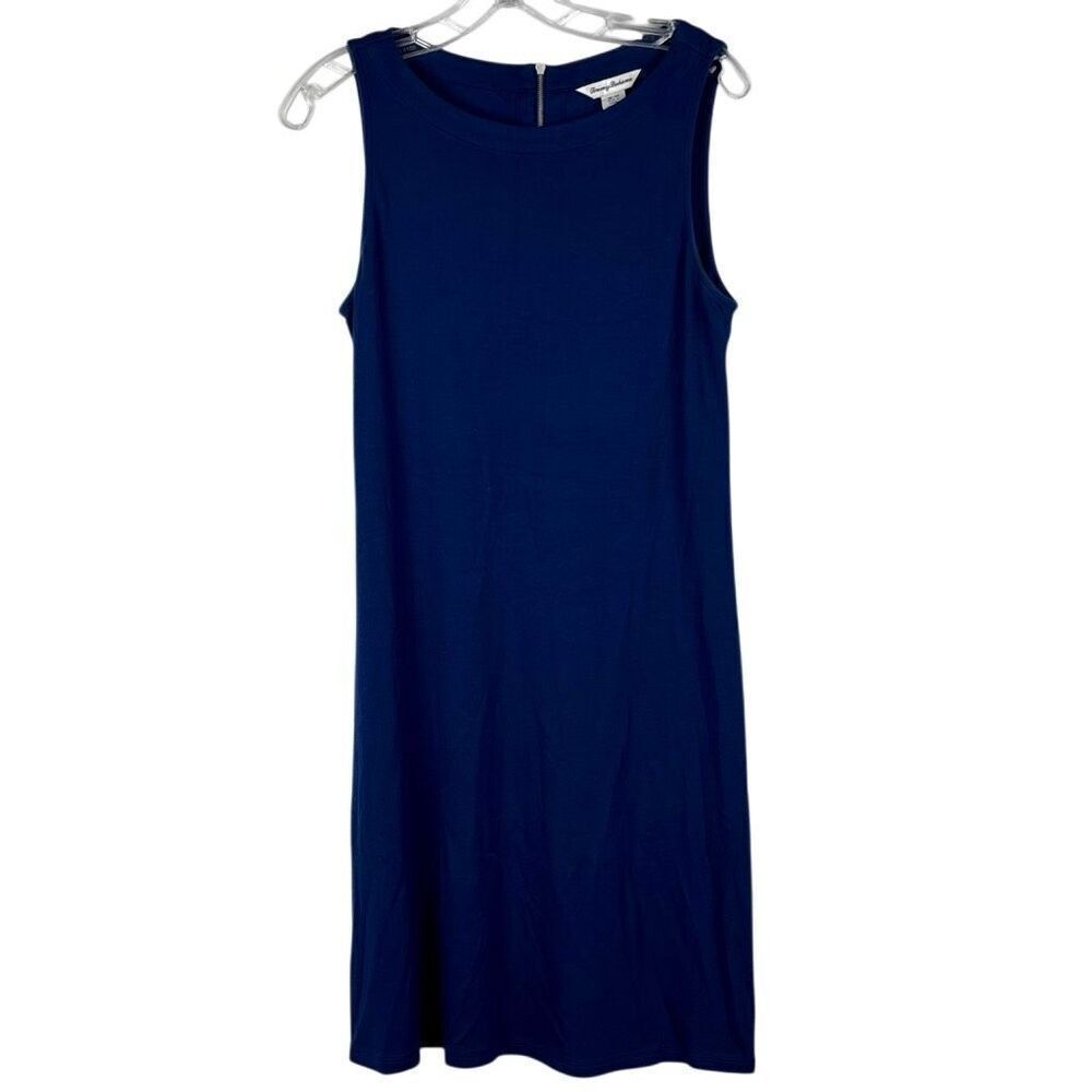 Tommy Bahama Blue Sleeveless Sheath Dress Medium